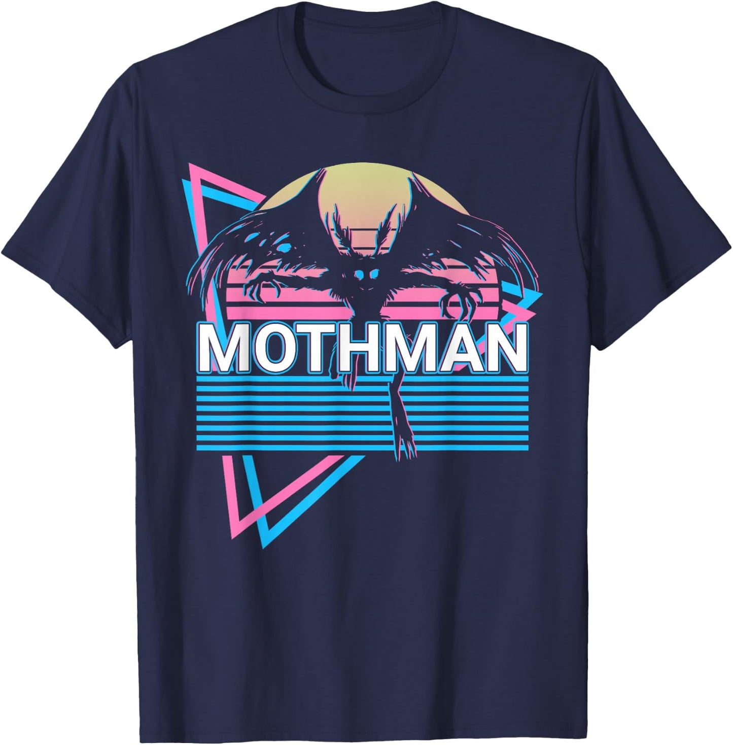 Mothman Cryptozoology Retro Kryptide T-Shirt - T-Shirt | Navy