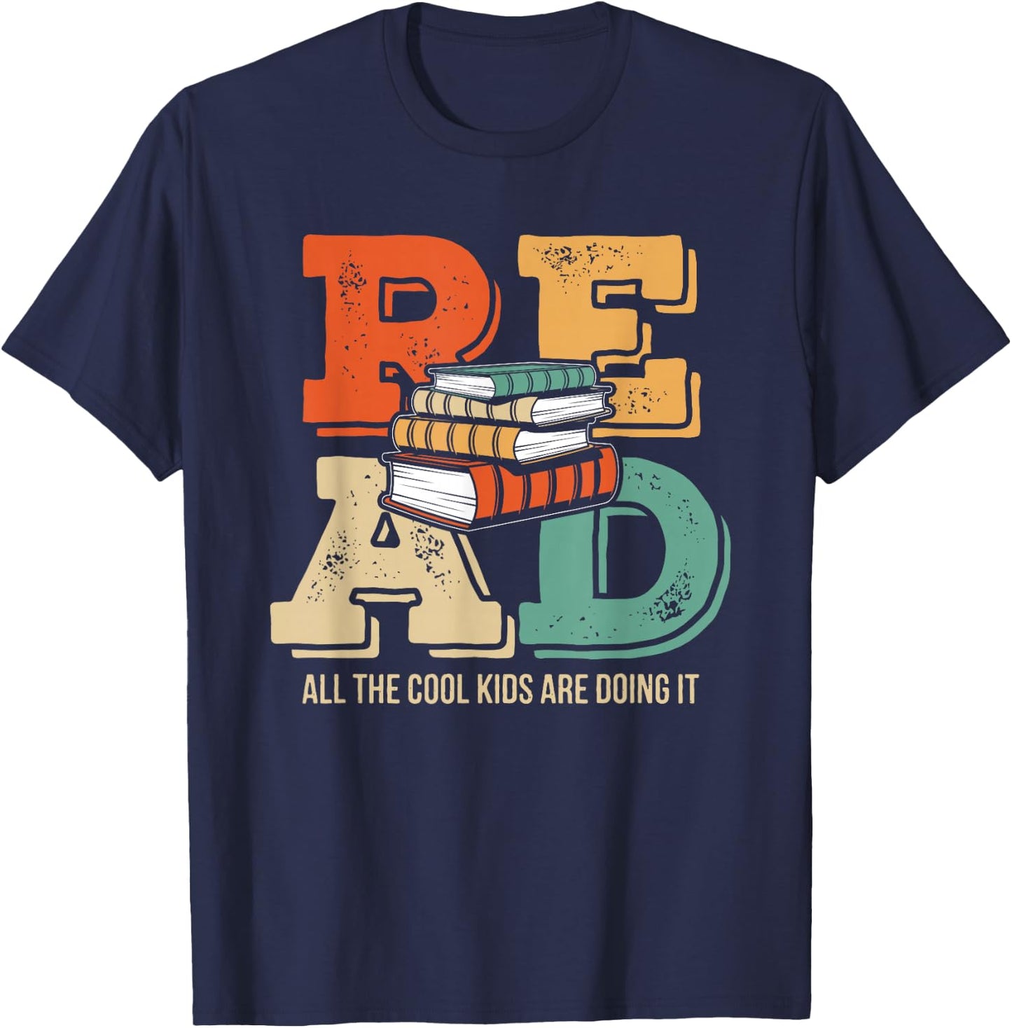 Read - All The Cool Kids Are Doing It - Reading Teacher T-Shirt - T-Shirt | Navy