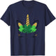 Unicorn Face St Patrick's Day Girls T-Shirt - T-Shirt | Navy