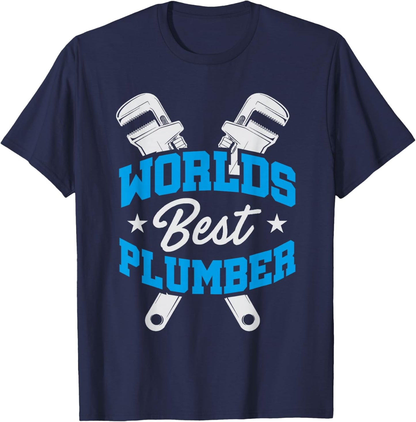 World's Best Plumber Plumbing T-Shirt - T-Shirt | Navy