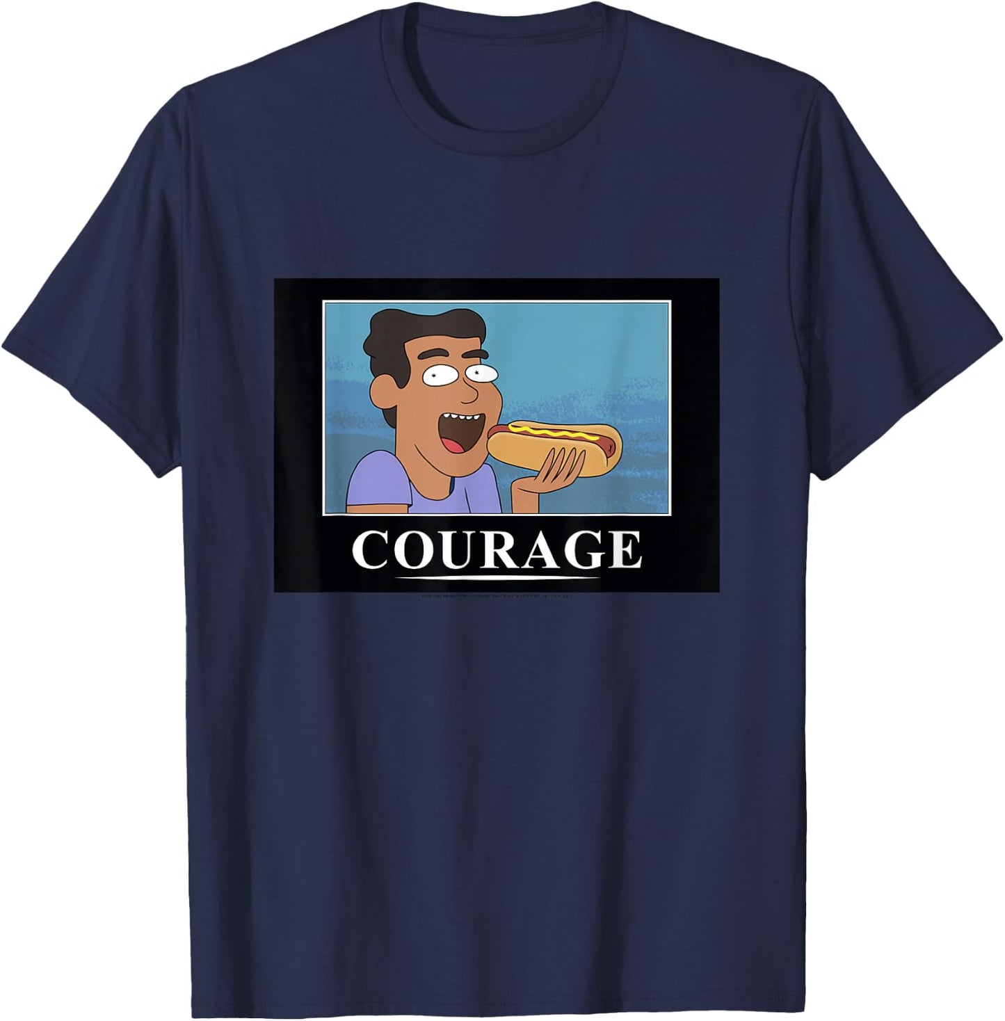 Rick and Morty Courage Poster T-Shirt - T-Shirt | Navy