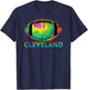 Tie Dye Football Cleveland Kids Cotton Blend , Black, S, Short Sleeve, , Modern Tie-Dye Design, Football Lifestyle, Sports, School, Celebration T-Shirt - T-Shirt | Navy