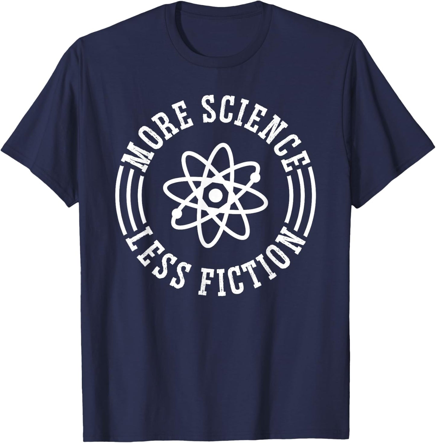 More Science Less Fiction T-Shirt - T-Shirt | Navy