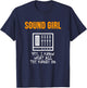 Audio Engineer Shirt Sound Girl Know All The Knobs Do T-Shirt - T-Shirt | Navy