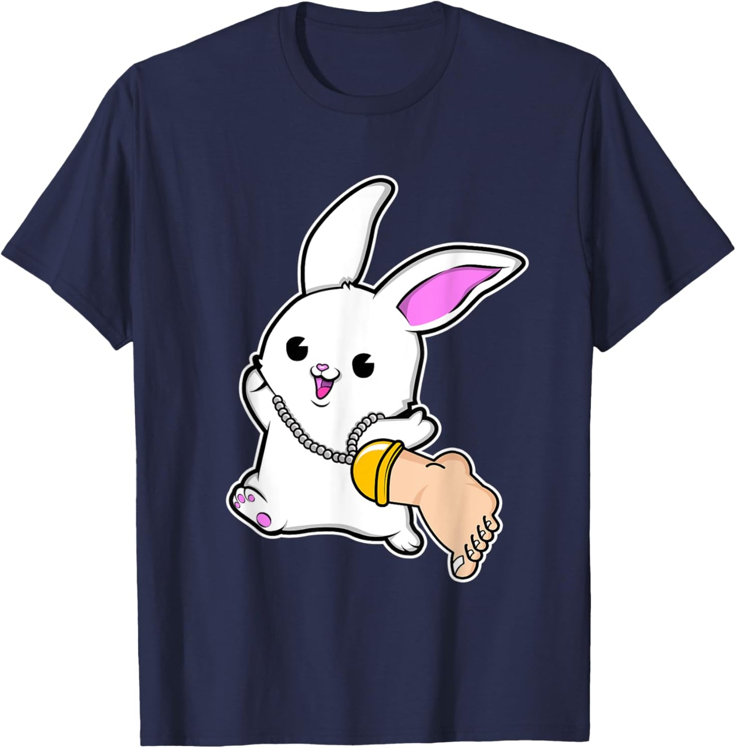 Funny Lucky Rabbits Foot Pun Bunny Lucky Charm T-Shirt - T-Shirt | Navy