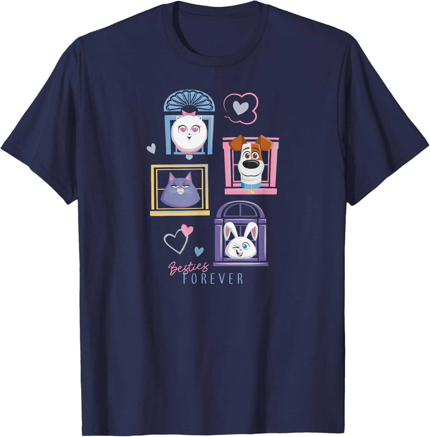 The Secret Life of Pets 2 Besties Forever T-Shirt - T-Shirt | Navy