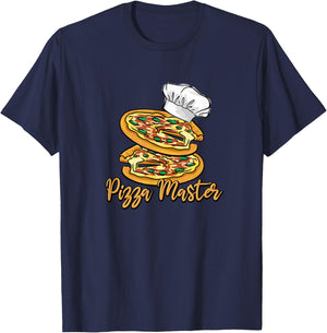 Pizza Master Italian Food Pizza Chef T-Shirt - T-Shirt | Navy