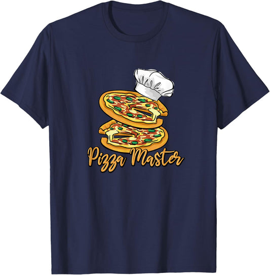 Pizza Master Italian Food Pizza Chef T-Shirt - T-Shirt | Navy