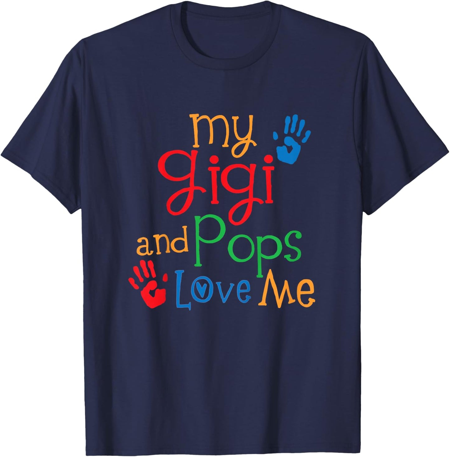 Kids My Gigi and Pops Love Me T-Shirt - T-Shirt | Navy