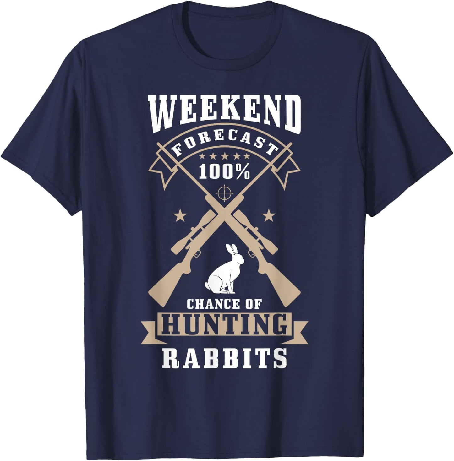 Rabbit Hunter Design with Saying for Rabbit Hunting T-Shirt - T-Shirt | Navy