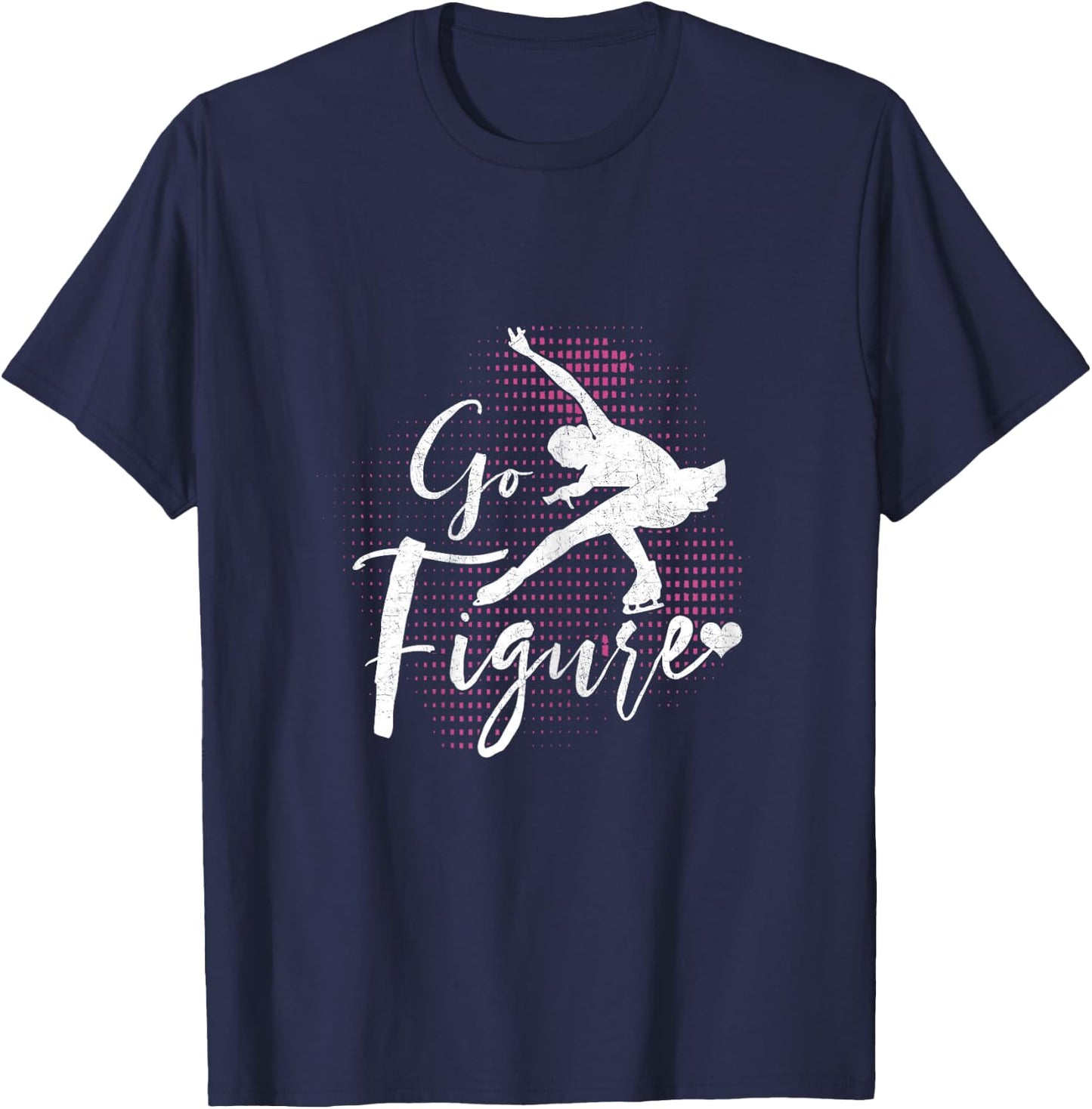 Funny Ice Skating Lover Graphic Women Girls Figure Skating T-Shirt - T-Shirt | Navy