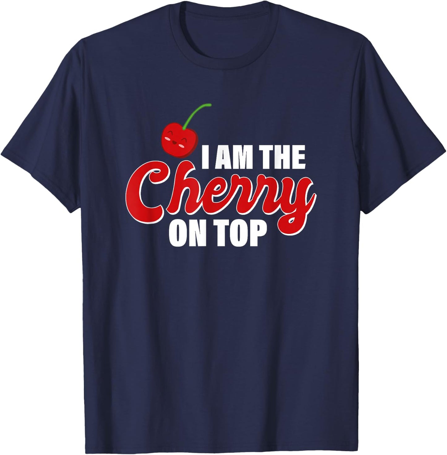 Kirschen Geschenk fr Frauen Women's Cherry Word Game Black 3XL Classic Fit Short Sleeve T-Shirt - T-Shirt | Navy