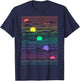 Colorado Mountain Line Art 80's Colorful Colorado Gifts T-Shirt - T-Shirt | Navy