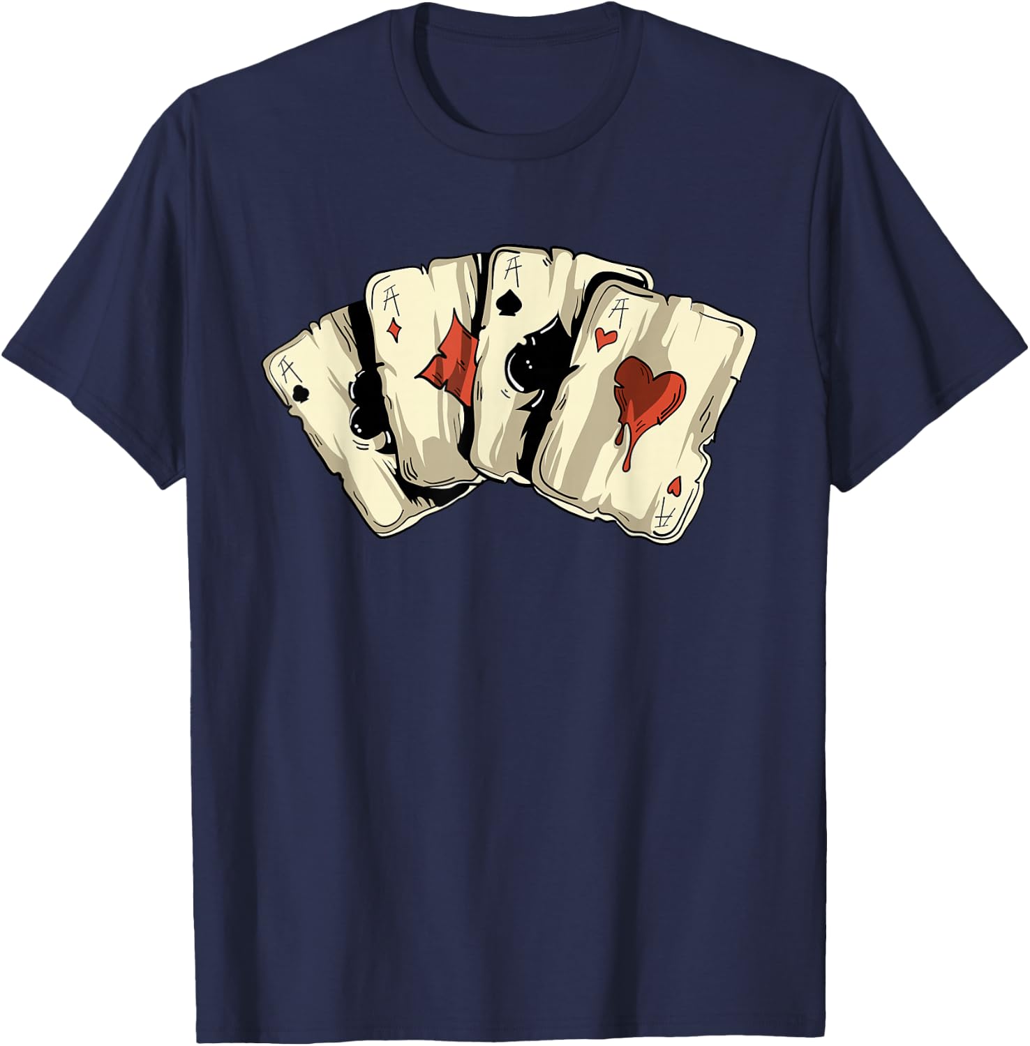 Poker Player Texas Holdem - Card Game Poker T-Shirt - T-Shirt | Navy