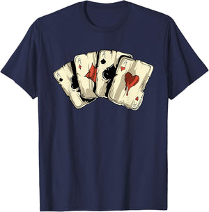 Poker Player Texas Holdem - Card Game Poker T-Shirt - T-Shirt | Navy