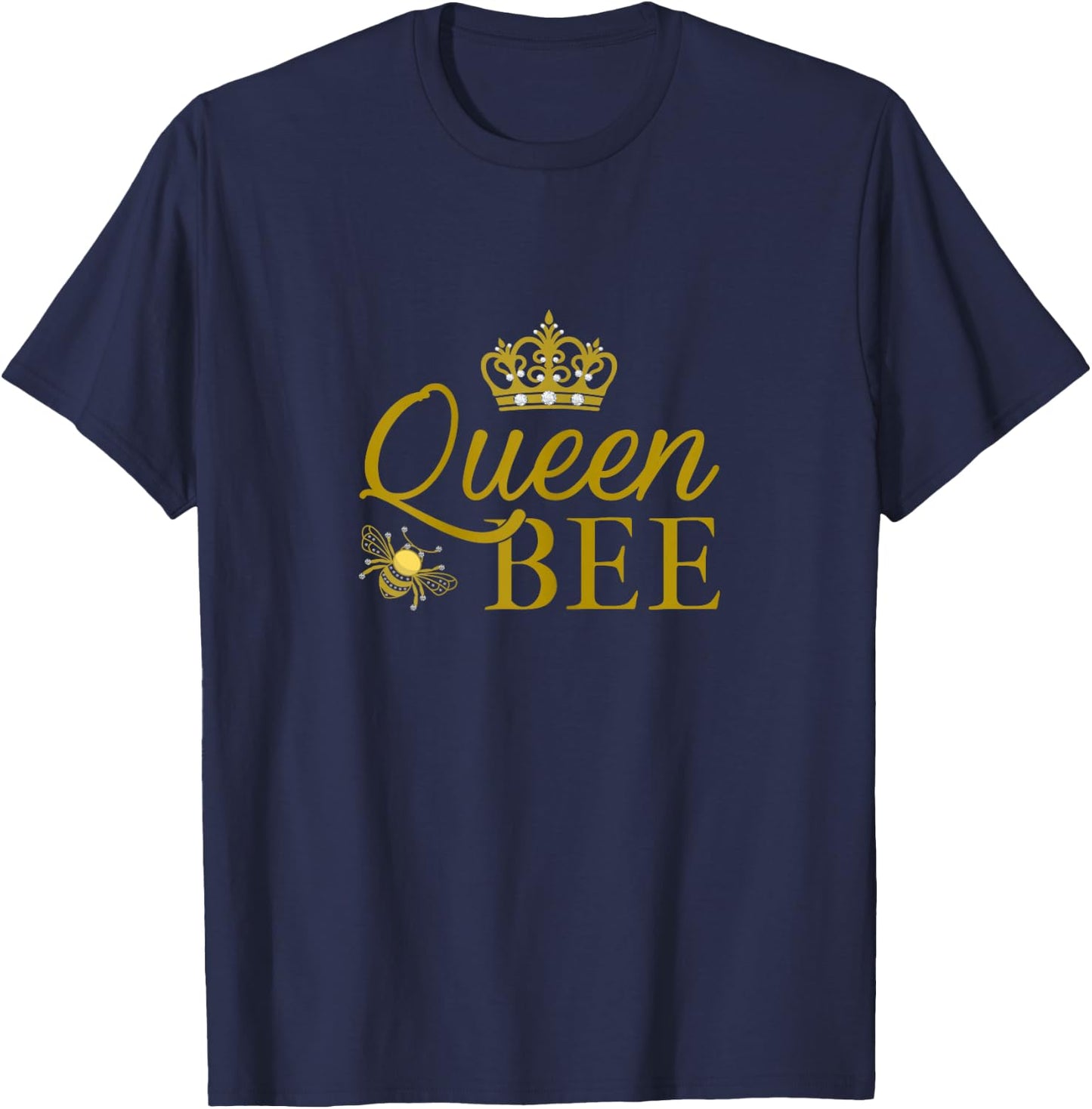 Queen Bee Graphic Beekeeper Hive Beekeping Honey Bee Lover T-Shirt - T-Shirt | Navy