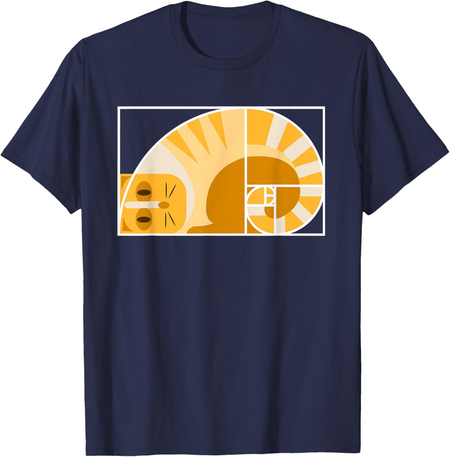 Golden Ratio Architecture Funny Cat Loving Architect T-Shirt - T-Shirt | Navy