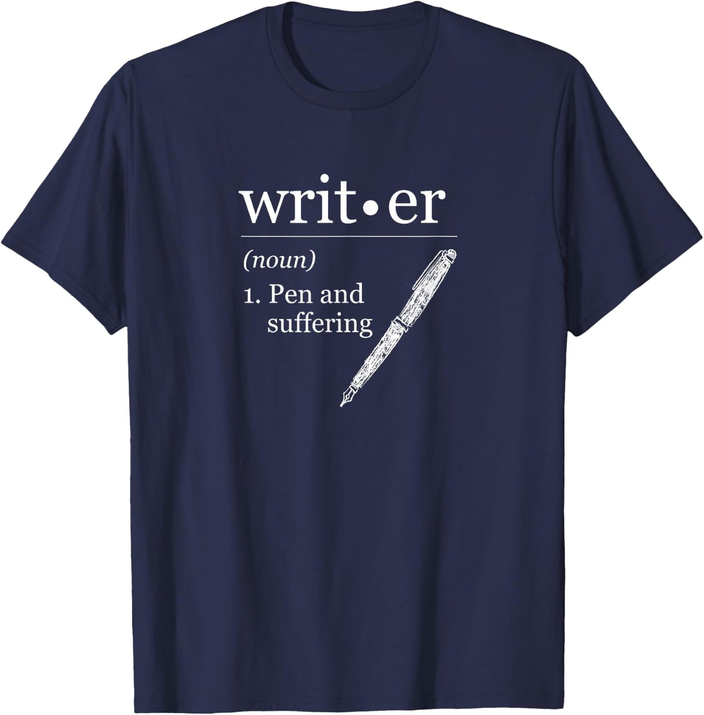 Writer Author Book Journalist Novelist Funny T-Shirt - T-Shirt | Navy
