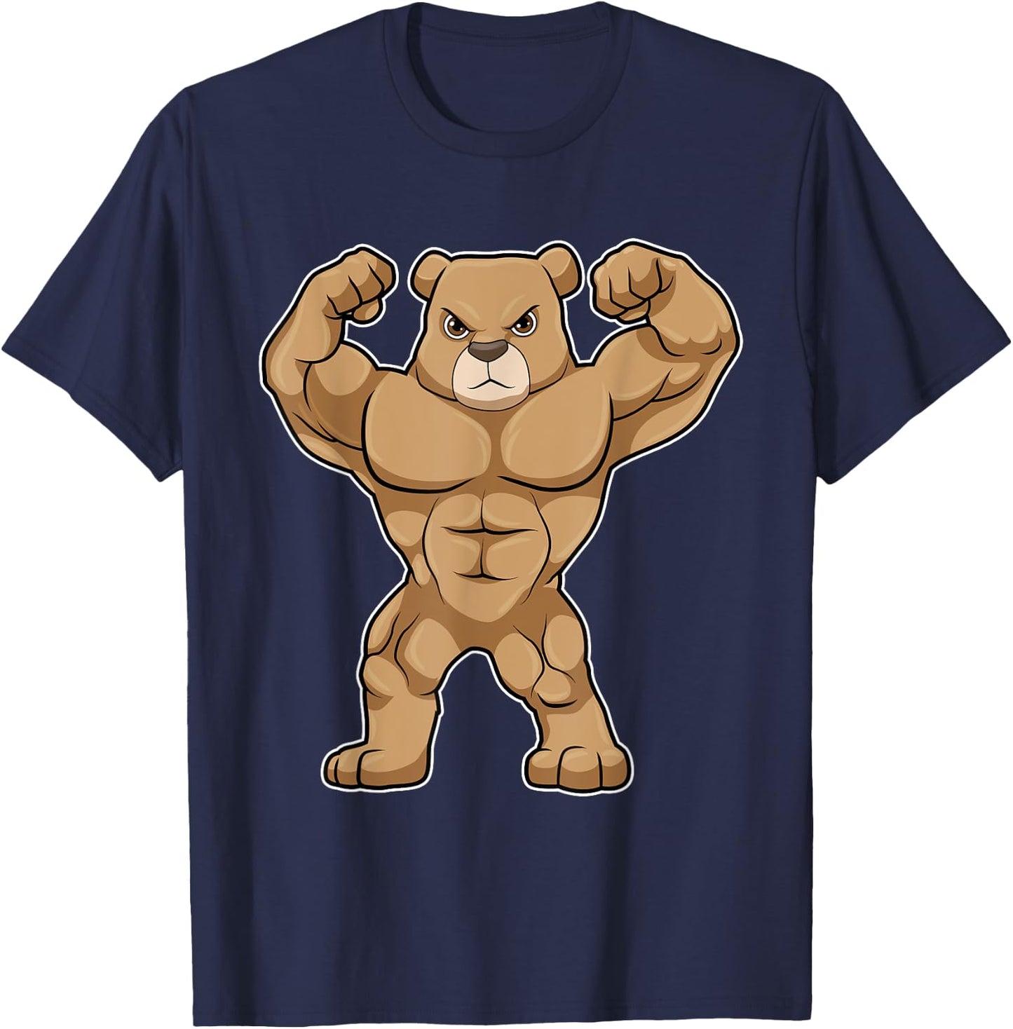 Bear Bodybuilder Bodybuilding Sports T-Shirt - T-Shirt | Navy