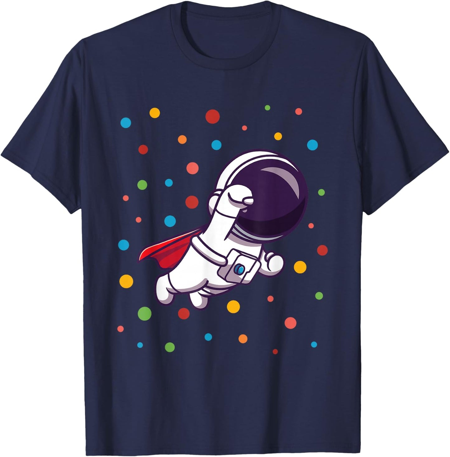 Dot Day Shirt Polka Dots Astronaut Kids Boys Youths T-Shirt - T-Shirt | Navy