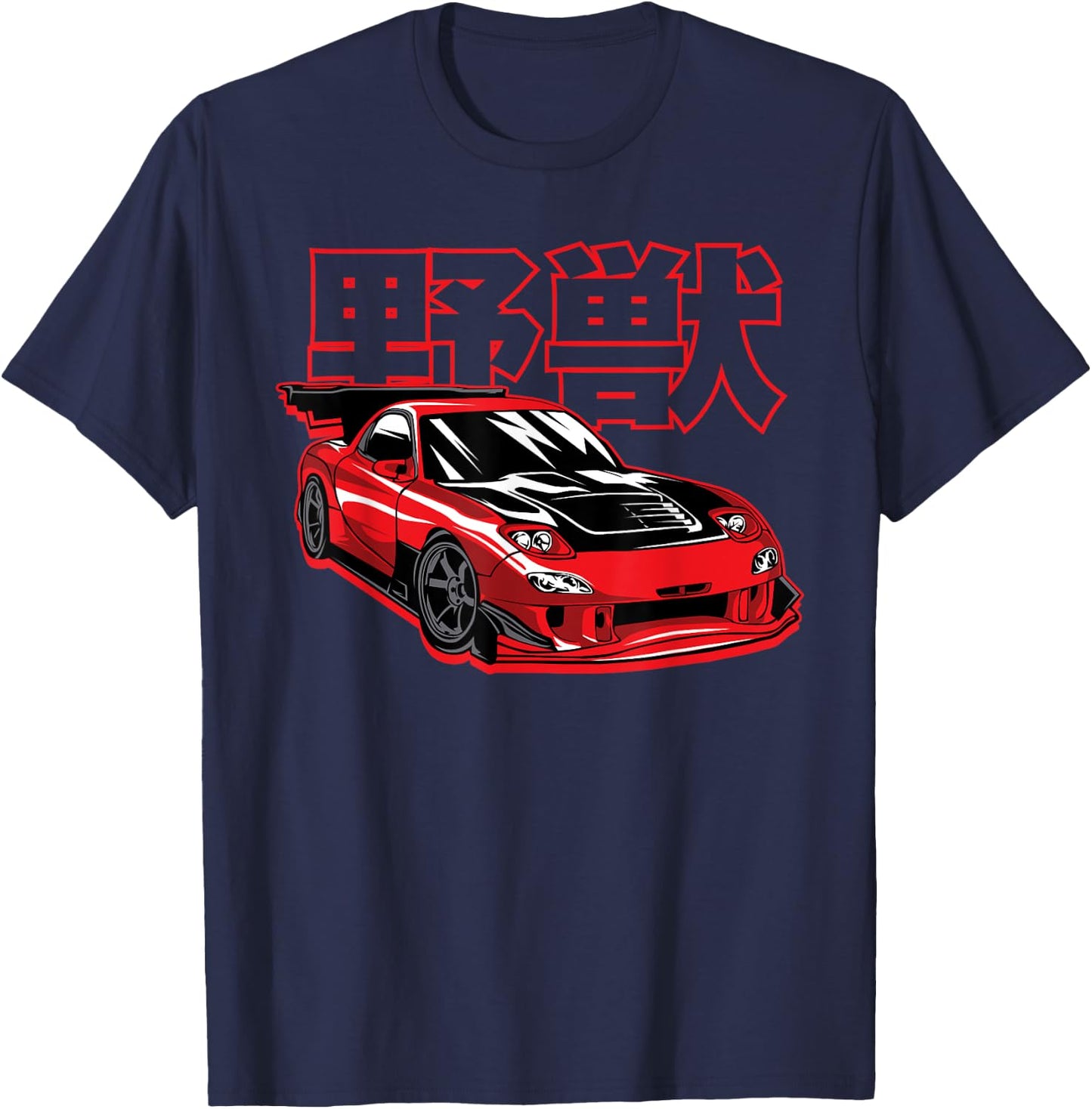 JDM Tokyo Japan Drift Race Car Tuning Retro Vintage Graphic T-Shirt - T-Shirt | Navy