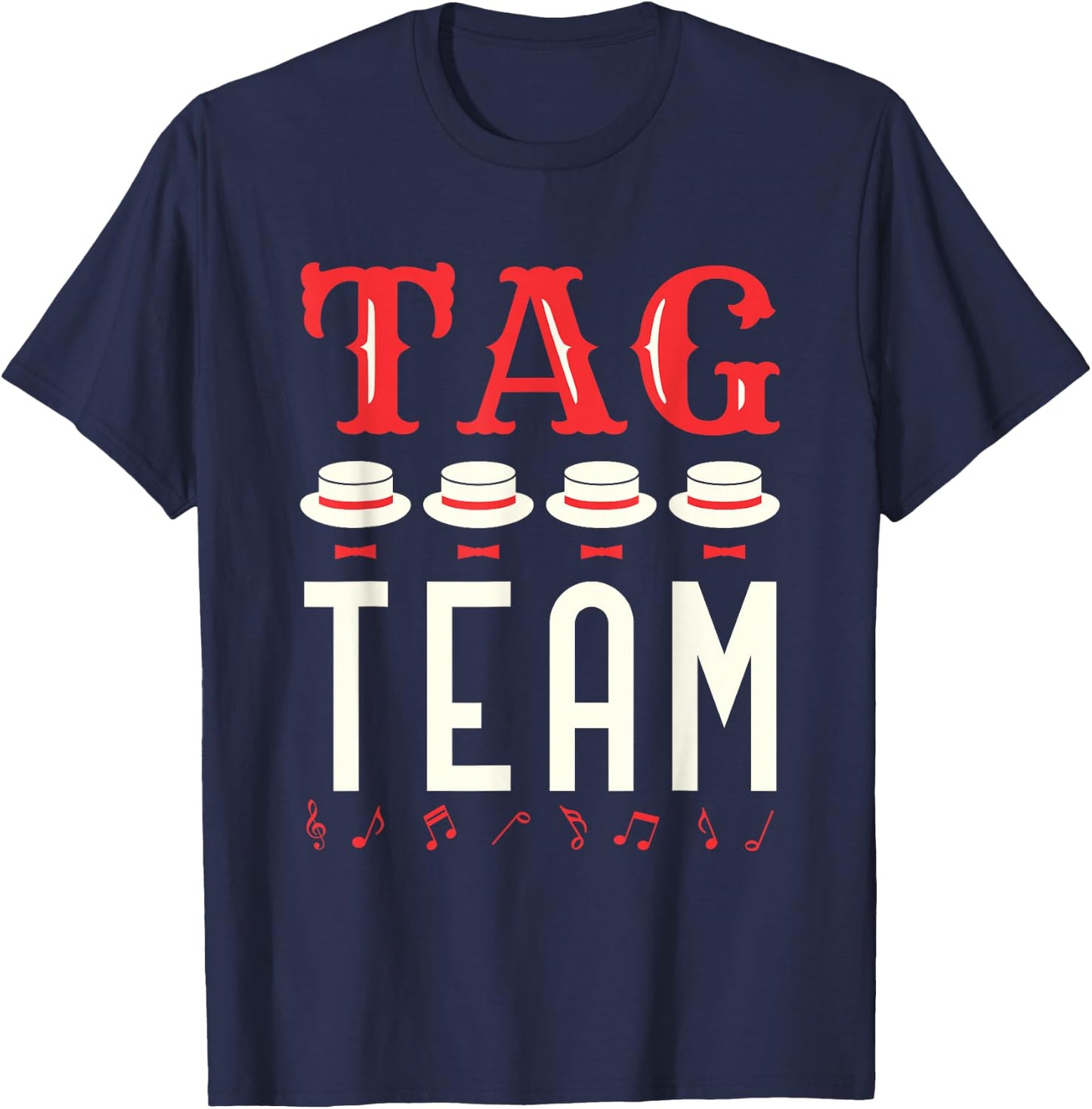 Tag Team Barbershop Quartet Harmony Singing Singers Graphic T-Shirt - T-Shirt | Navy
