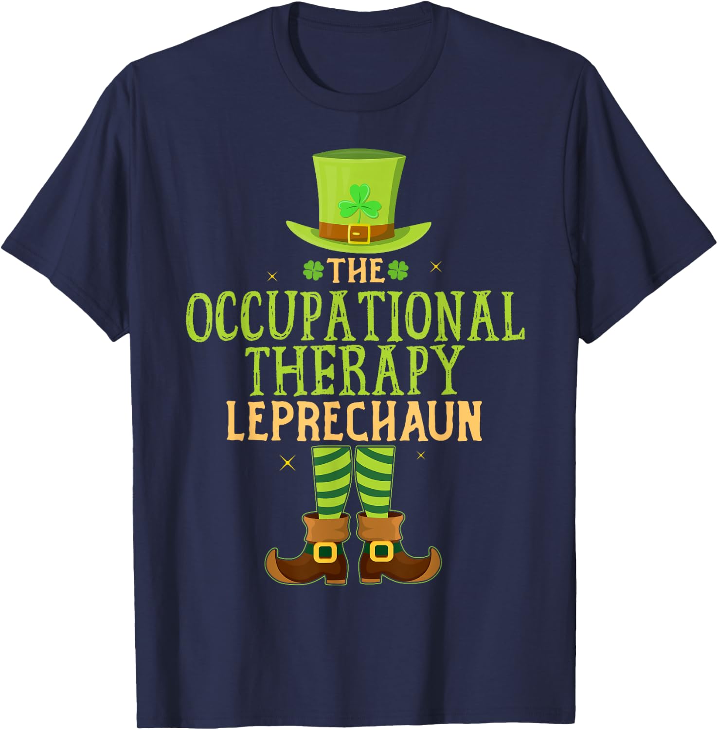The Occupational Therapy Leprechaun Matching St Patricks Day T-Shirt - T-Shirt | Navy