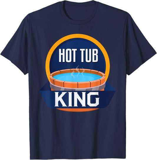 The Ultimate Hottubber Funny Hot Tub King Relax Spa Sauna Party Hot Water Bath T-Shirt - T-Shirt | Navy