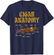 Cigar Anatomy Diagram Cigars Smoking Smokers Funny Cigar T-Shirt - T-Shirt | Navy
