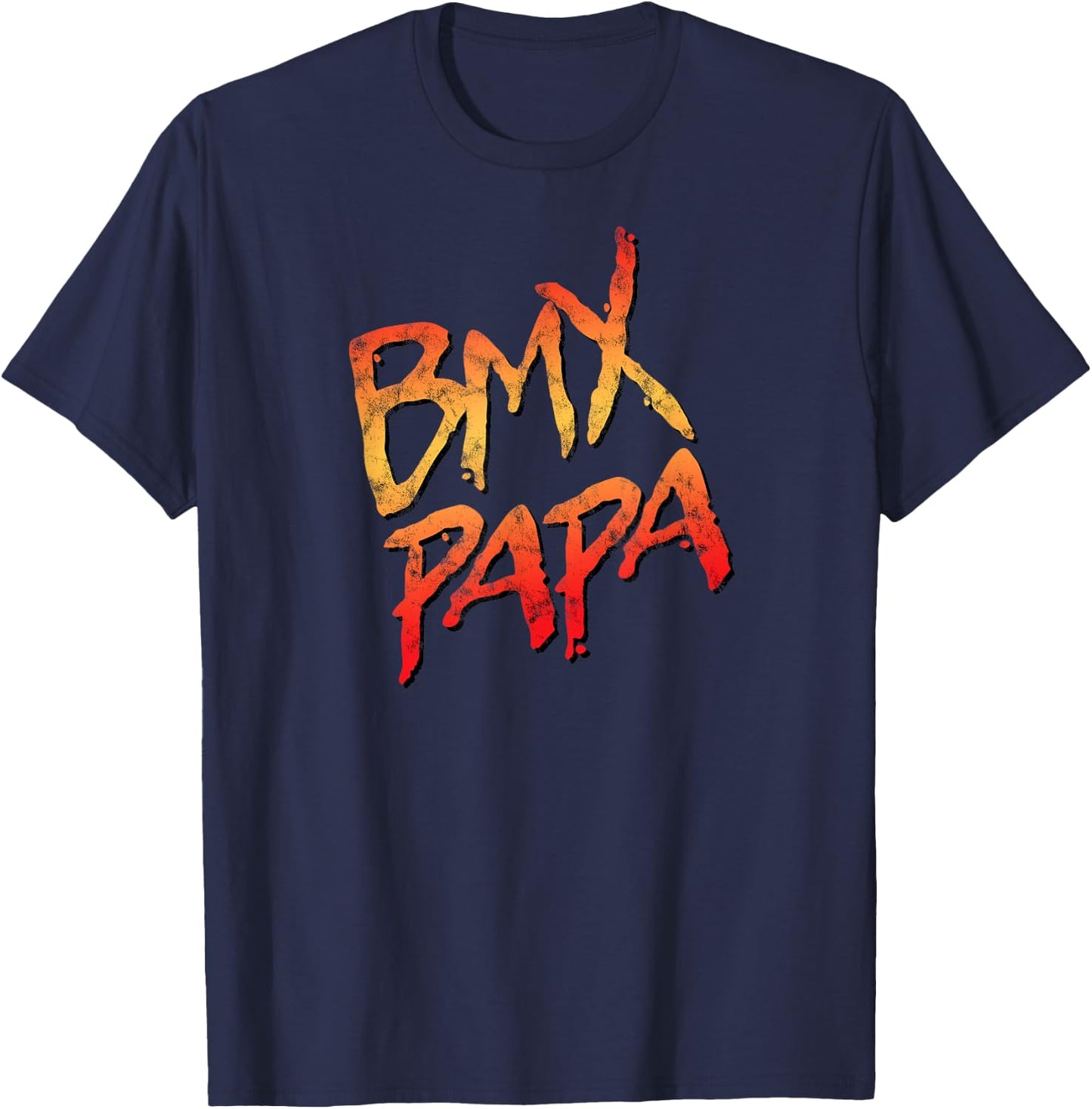 BMX Papa Vintage BMX Bike - Family Matching T-Shirt - T-Shirt | Navy