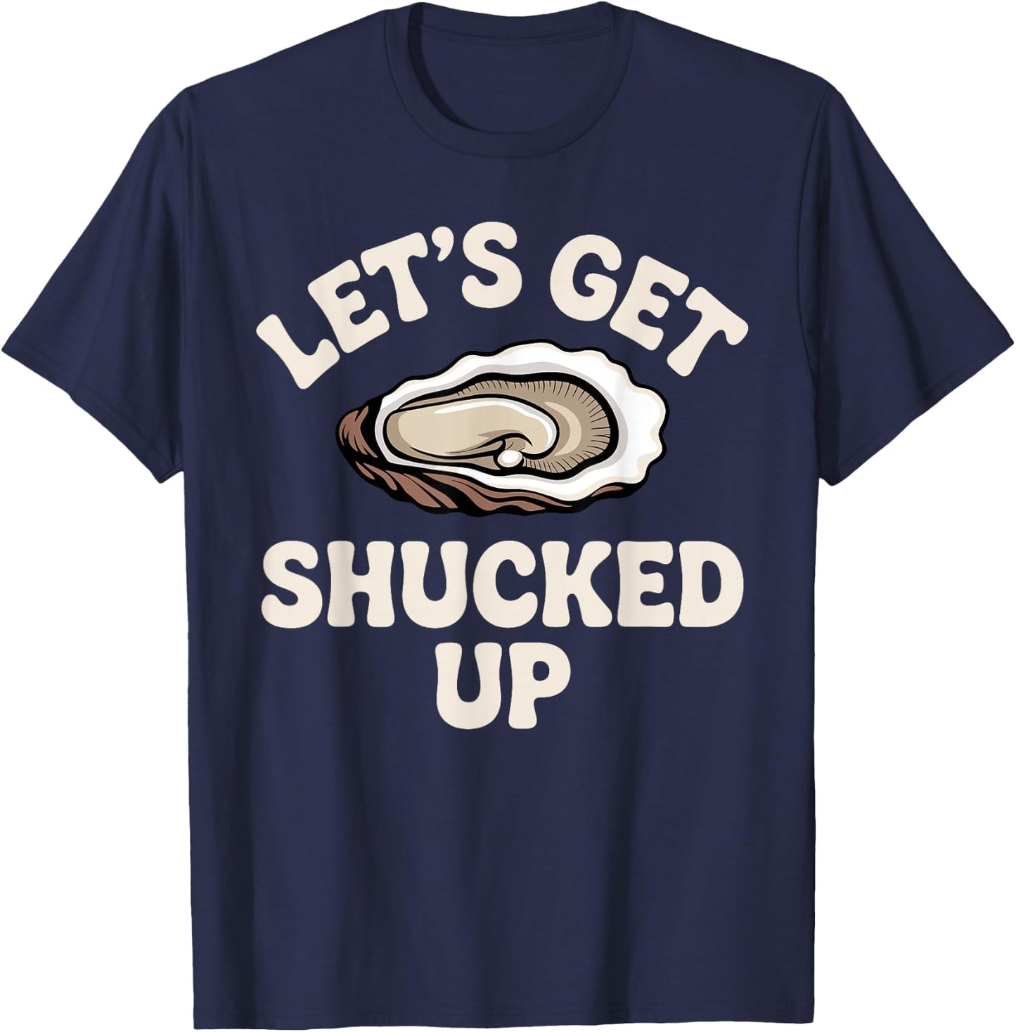 Cute Oyster Design Women Kids Sea Food Oyster Lover T-Shirt - T-Shirt | Navy