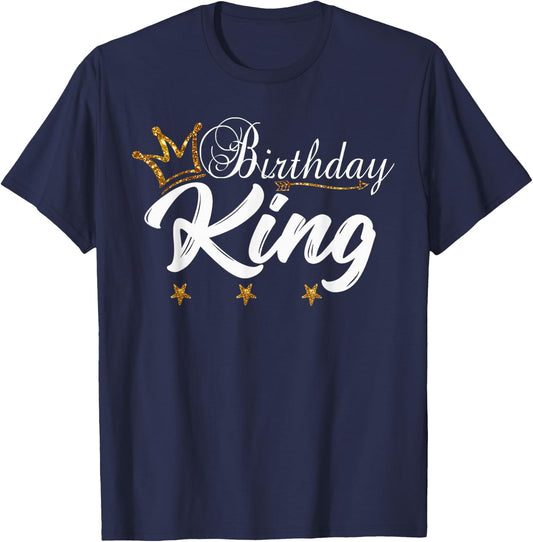 Birthday King Shirt For Boys And Men T-Shirt - T-Shirt | Navy