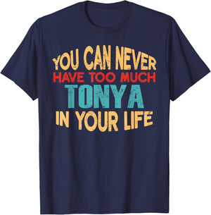 Funny Tonya Personalized First Name Joke Item T-Shirt - T-Shirt | Navy