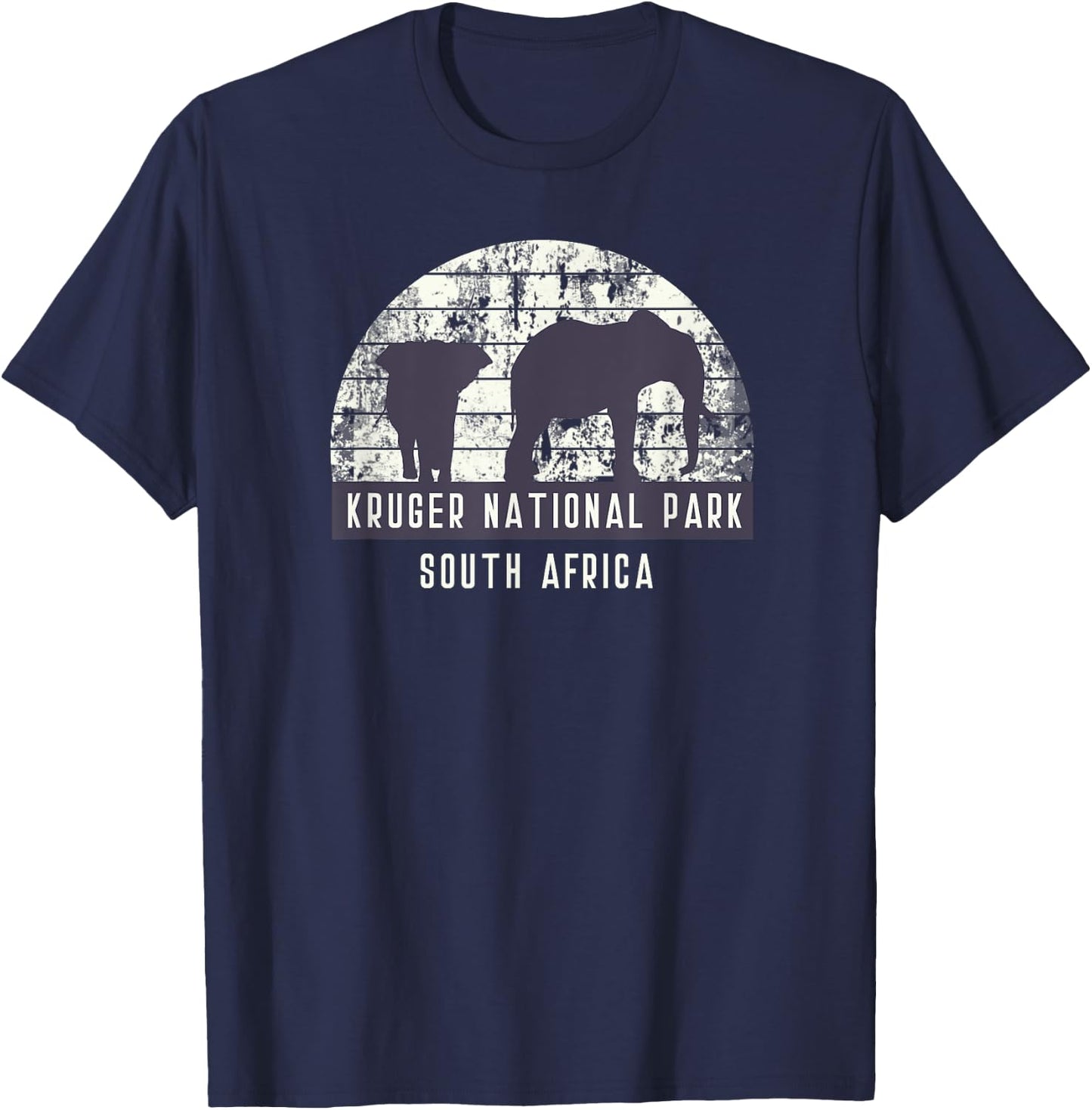 Men's Elephant South African Safari National Park T Shirt T-Shirt - T-Shirt | Navy
