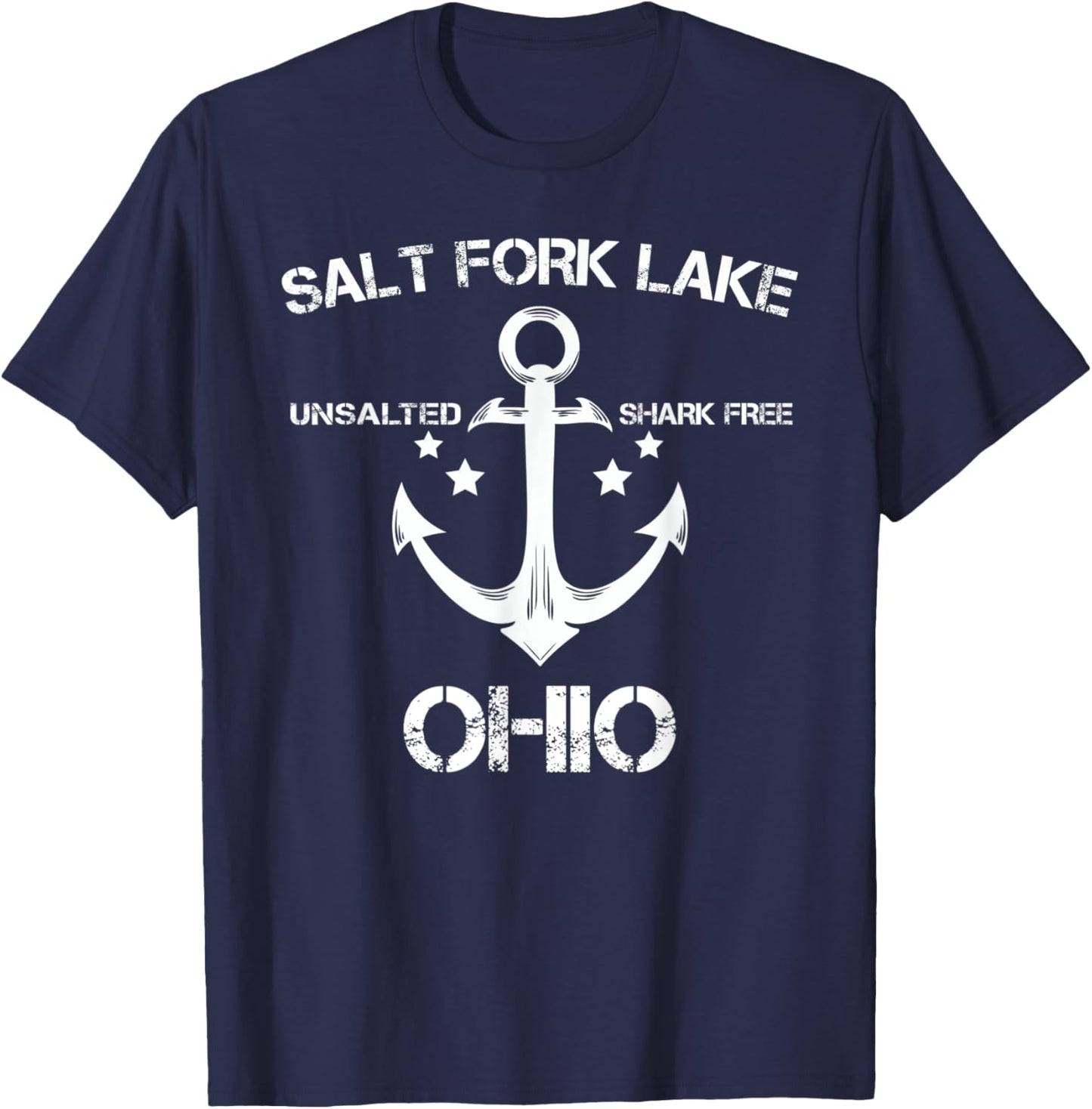SALT FORK LAKE OHIO Funny Fishing Camping Summer Gift Women Kids T-Shirt - T-Shirt | Navy