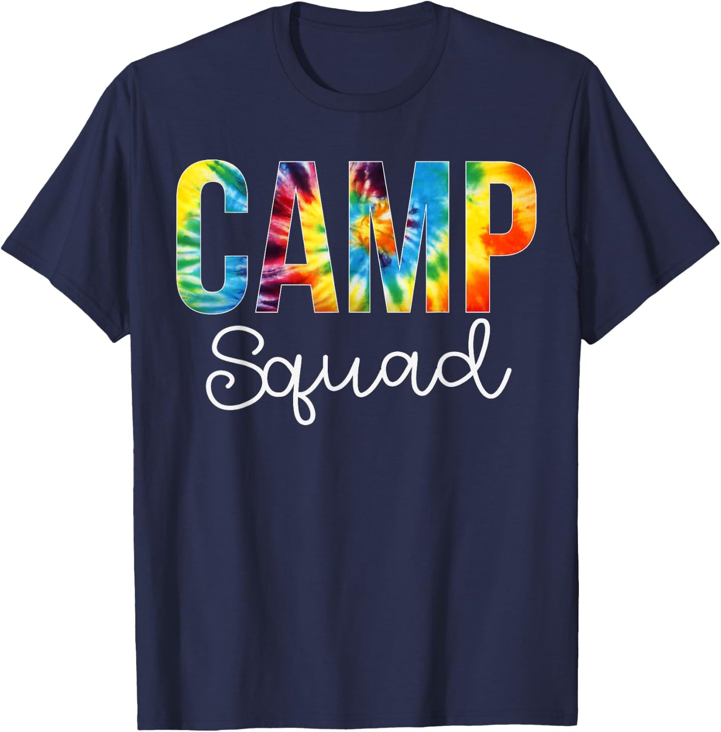 Camp Squad Tie Dye Appreciation Day Hello Back To School T-Shirt - T-Shirt | Navy