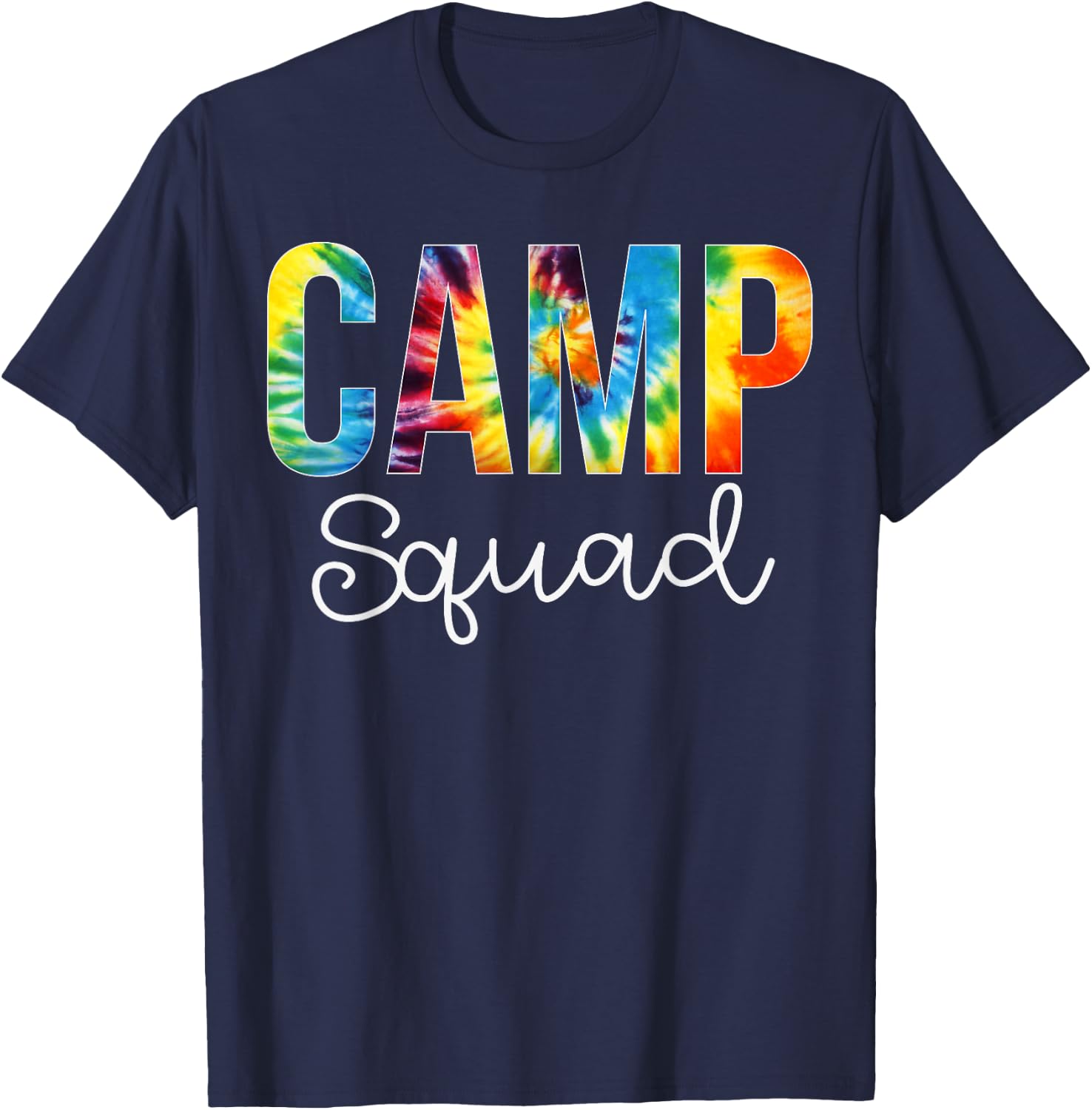 Camp Squad Tie Dye Appreciation Day Hello Back To School T-Shirt - T-Shirt | Navy