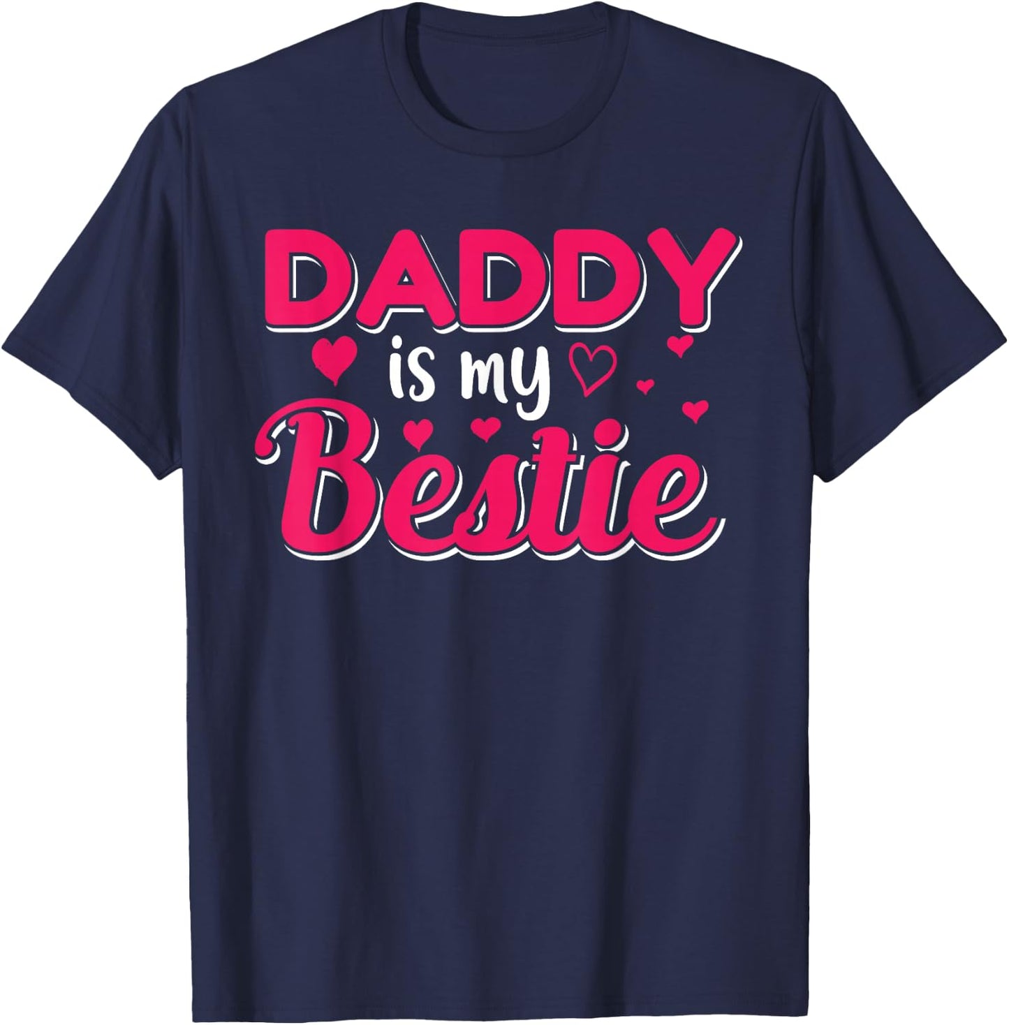 Papa - Dad is my bestie - dad T-Shirt - T-Shirt | Navy