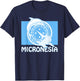 Micronesian Flag of Micronesia Dolphin and Hammerhead Shark T-Shirt - T-Shirt | Navy