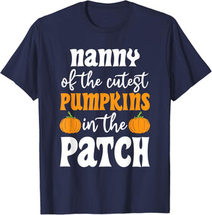 Nanny Of The Cutest Pumpkins In The Patch Halloween T-Shirt - T-Shirt | Navy