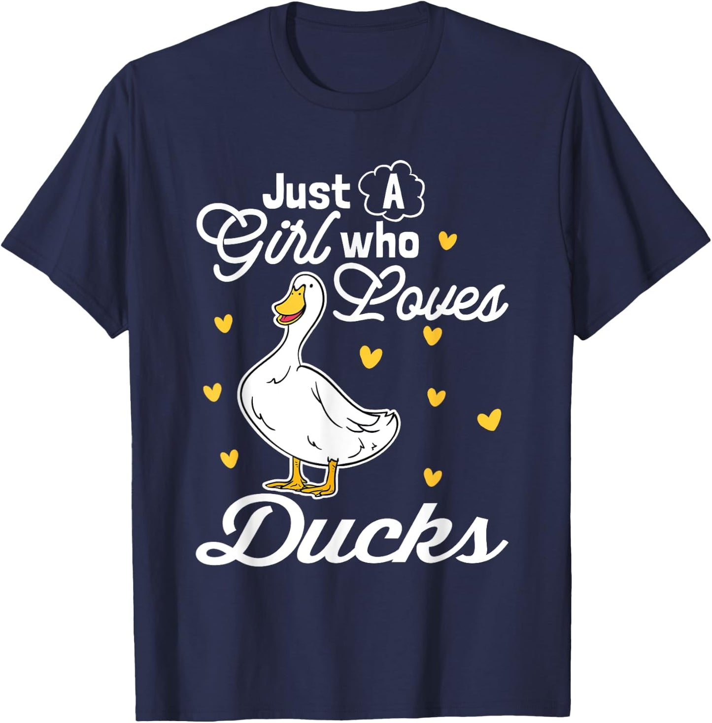 Just A Girl Who Loves Ducks T-Shirt - T-Shirt | Navy