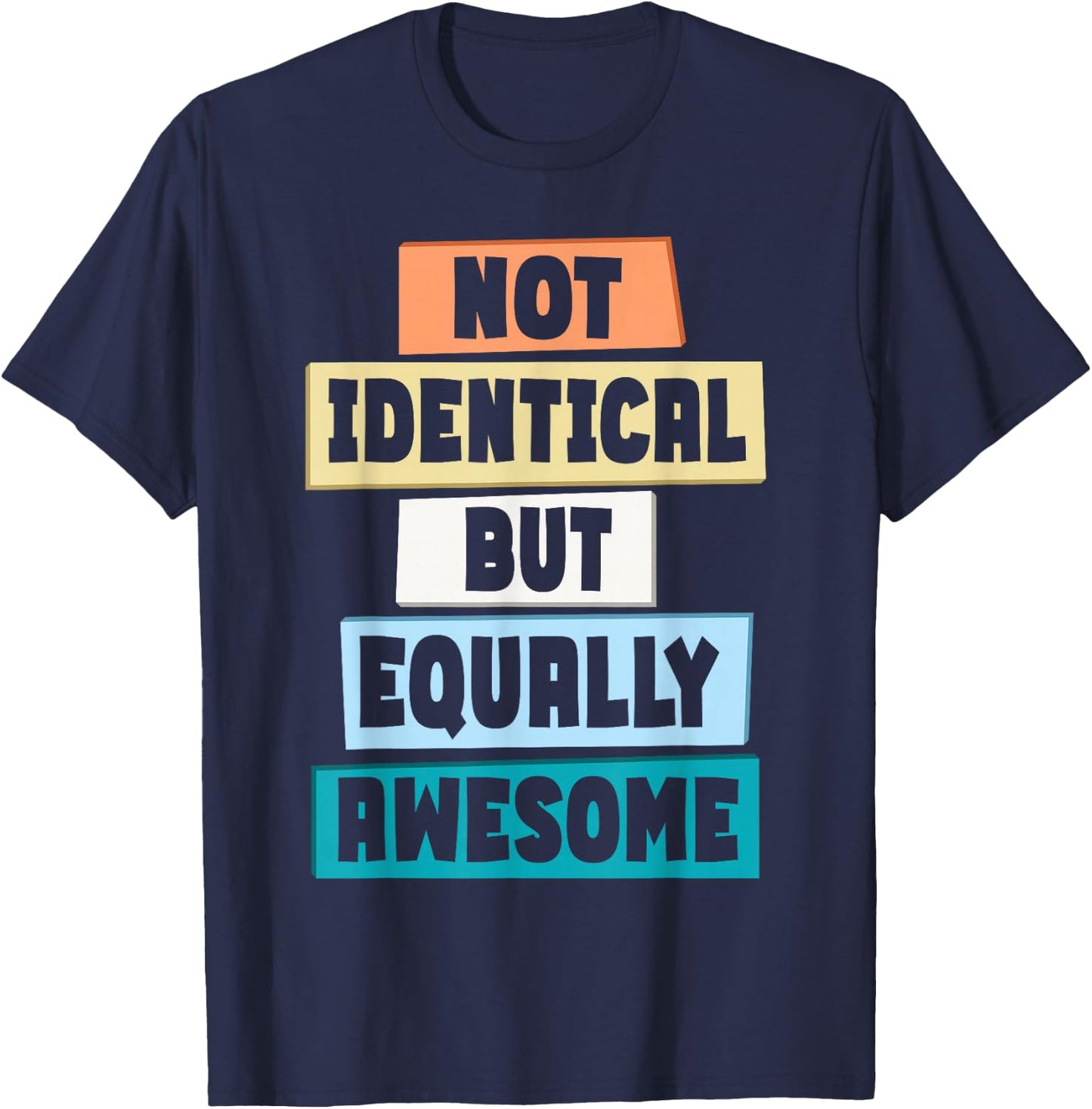 Matching Twin Sibling Twinning Twins Matching Fraternal T-Shirt - T-Shirt | Navy