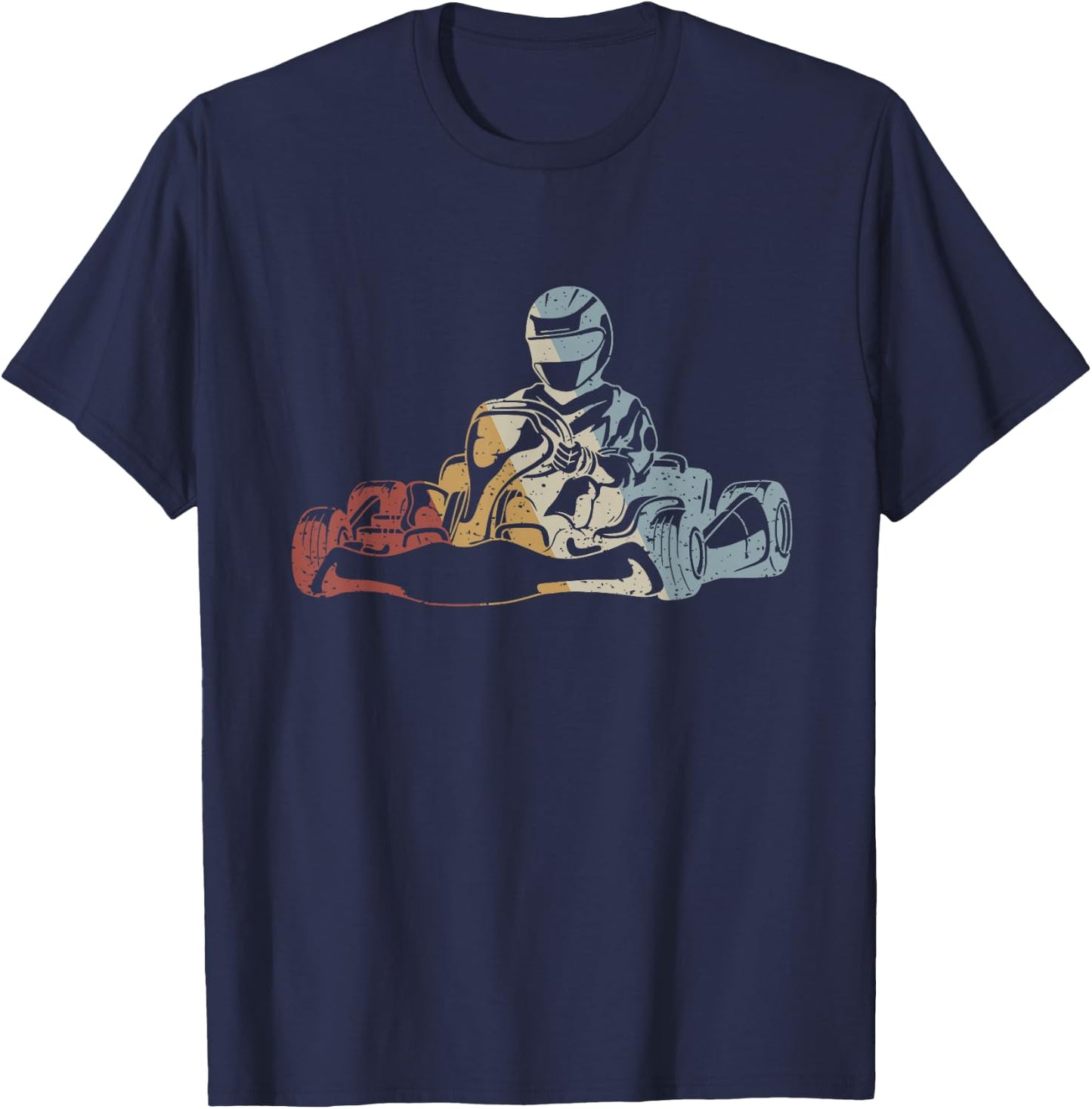 Go-Kart Retro Style Vintage T-Shirt - T-Shirt | Navy