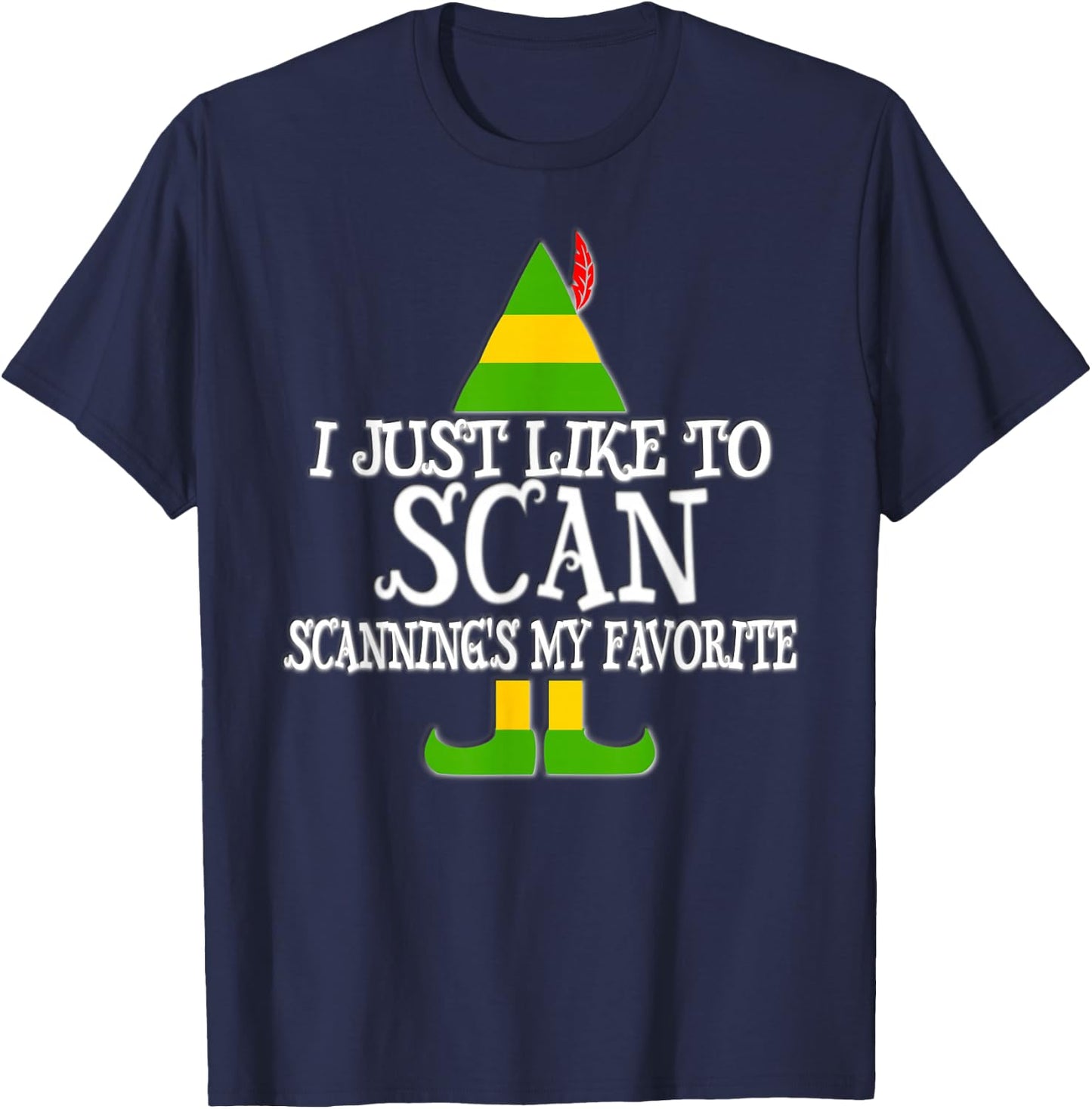 I Just Like To Scan Ultrasound CT MRI US Christmas T Shirt T-Shirt - T-Shirt | Navy