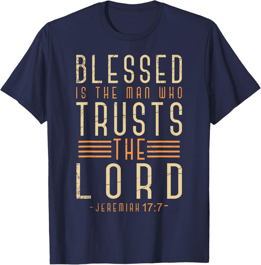 Bible Verse Christian God Savior Devotee Men Gift Jesus T-Shirt - T-Shirt | Navy