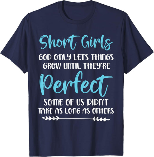 Funny Short Girl Gift Short Girls Are Perfect Fun Size T-Shirt - T-Shirt | Navy
