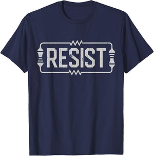 Resist Electrical Engineer Engineering Electronic Resistors T-Shirt - T-Shirt | Navy