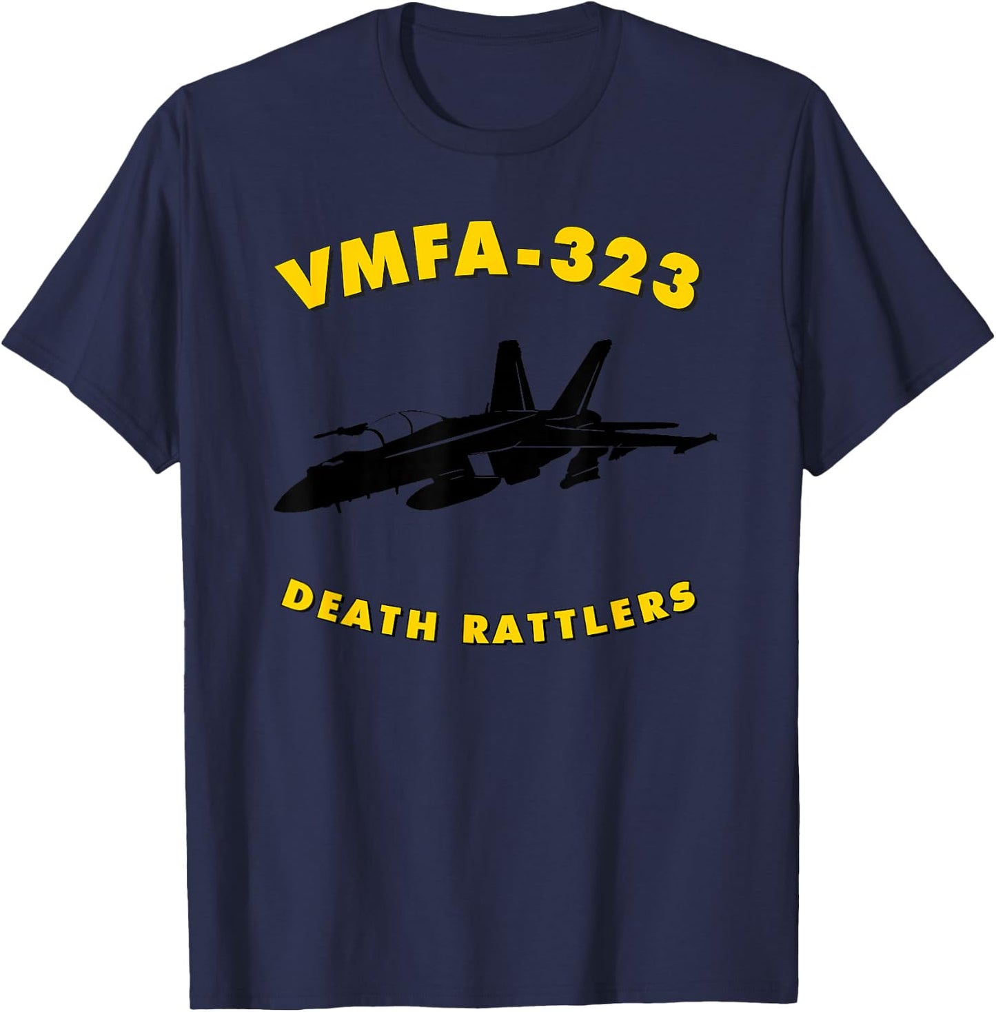VMFA-323 Fighter Attack Squadron F/A-18 Hornet Jet T-Shirt - T-Shirt | Navy