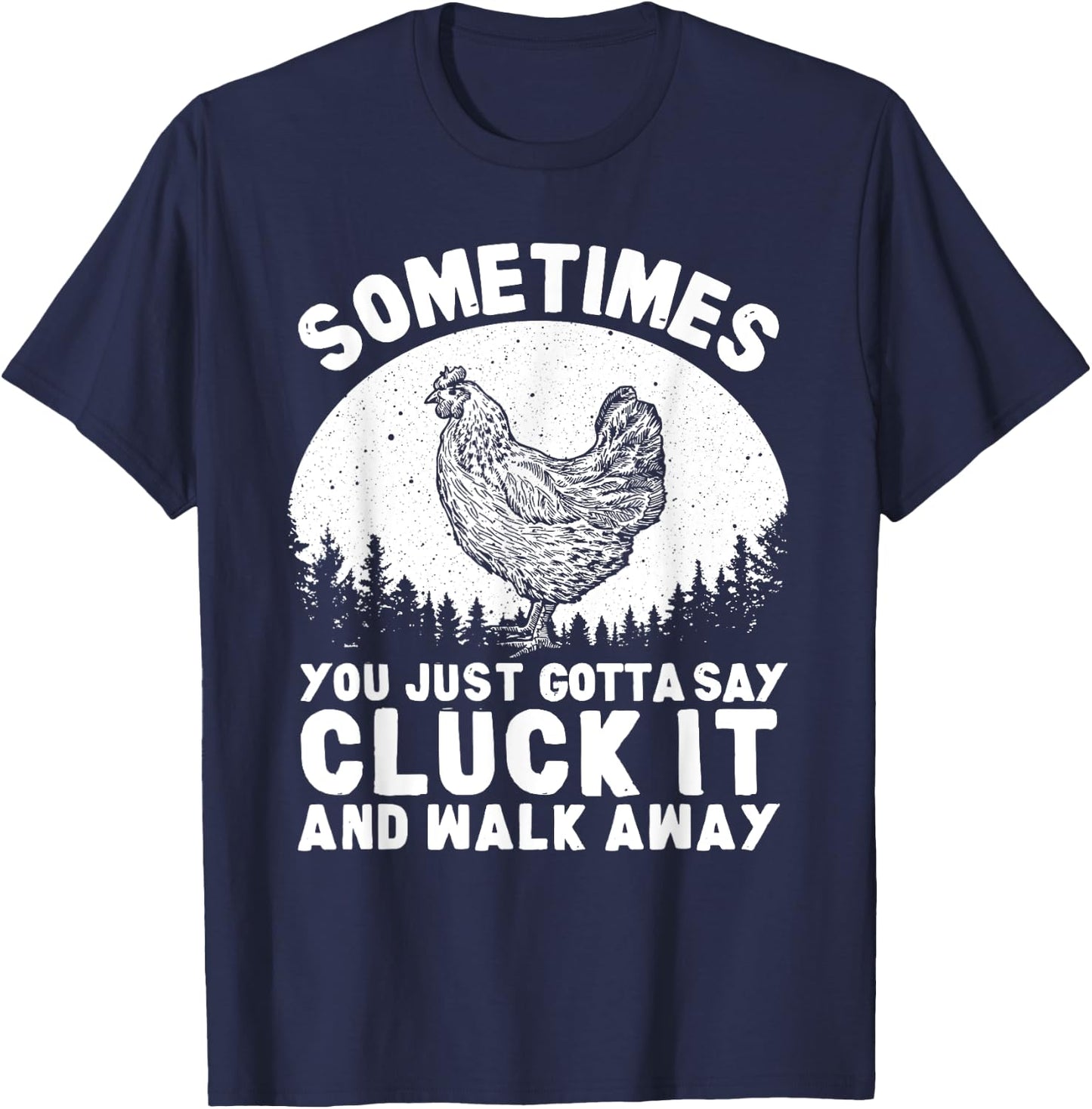 Funny Chicken Art Women Chicken Lover Hen Farmer T-Shirt - T-Shirt | Navy