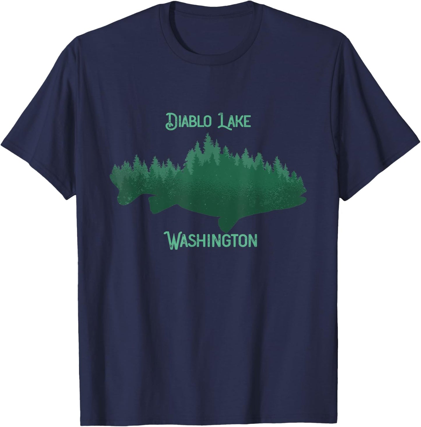 Diablo Lake Washington Souvenir T-Shirt - T-Shirt | Navy